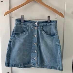 Cute denim button front skirt